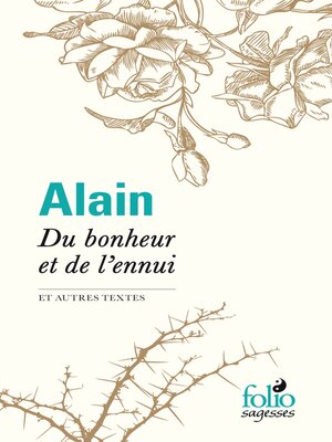 cover image of Du bonheur et de l'ennui et autres textes